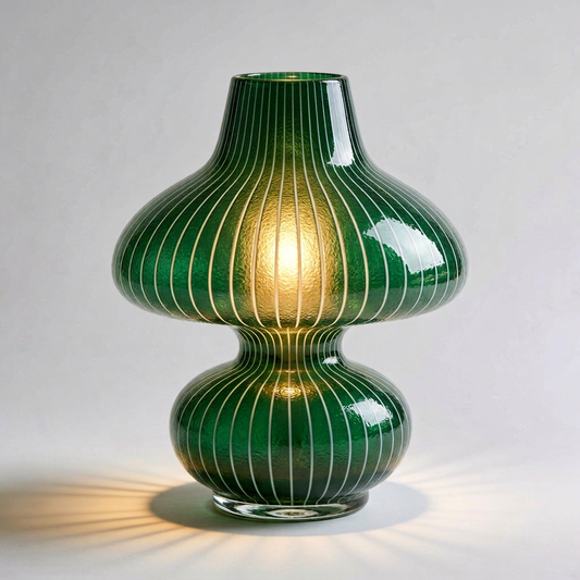 Modern Striped Mushroom Table Lamp