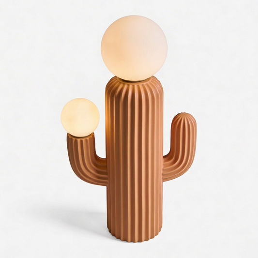 French Cactus Ribbed Table Lamp