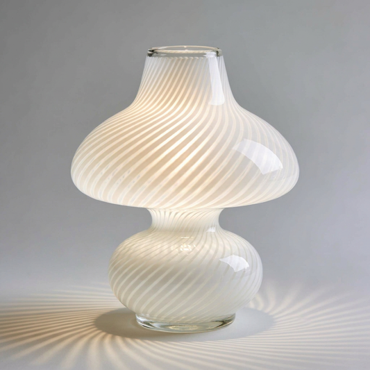 Modern Striped Mushroom Table Lamp