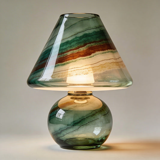 Modern Glass Mushroom Table Lamp