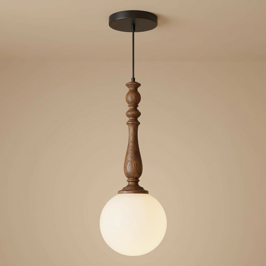 Modern Spindle Orb Pendant Light